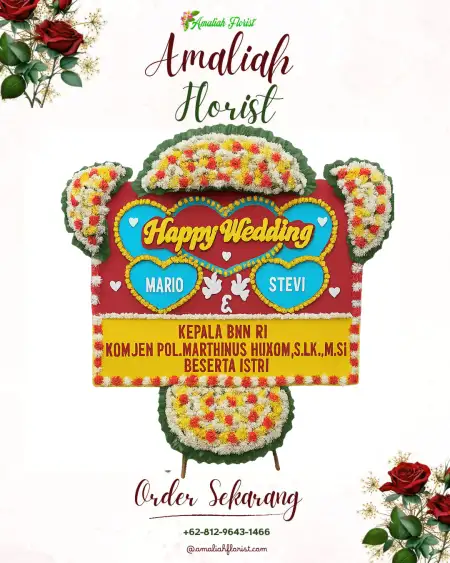 Papan Bunga Pernikahan Botu